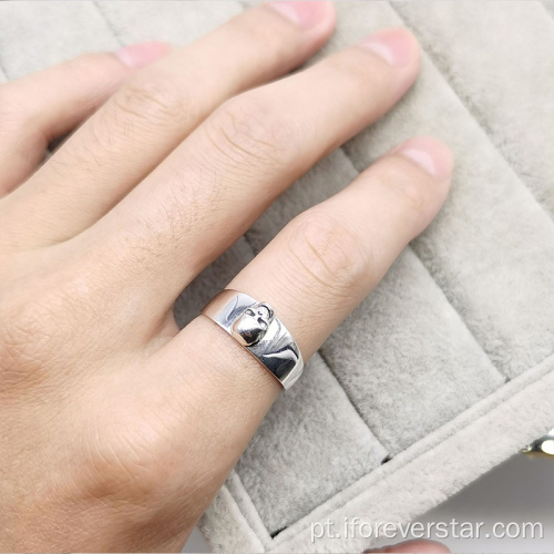 Anéis populares dos homens 925 Anel minimalista de prata esterlina